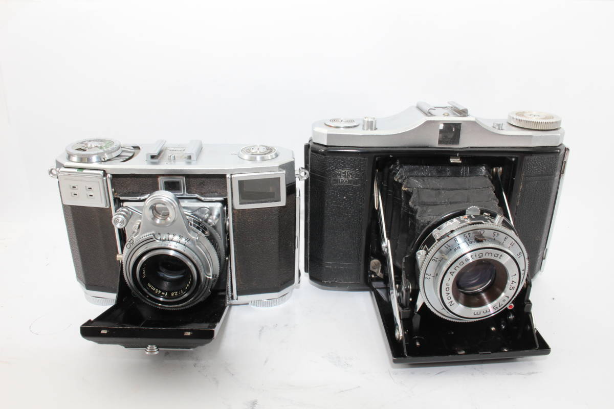 ★ ZEISS IKON（B1485） CONTESSA　テッサー45ｍｍF2.8・・ZEISS IKON　NETTAR 75ｍｍF4.5　蛇腹カメラ2個 Ikon Zeiss Contessa [AS-IS] Second 1:2.8