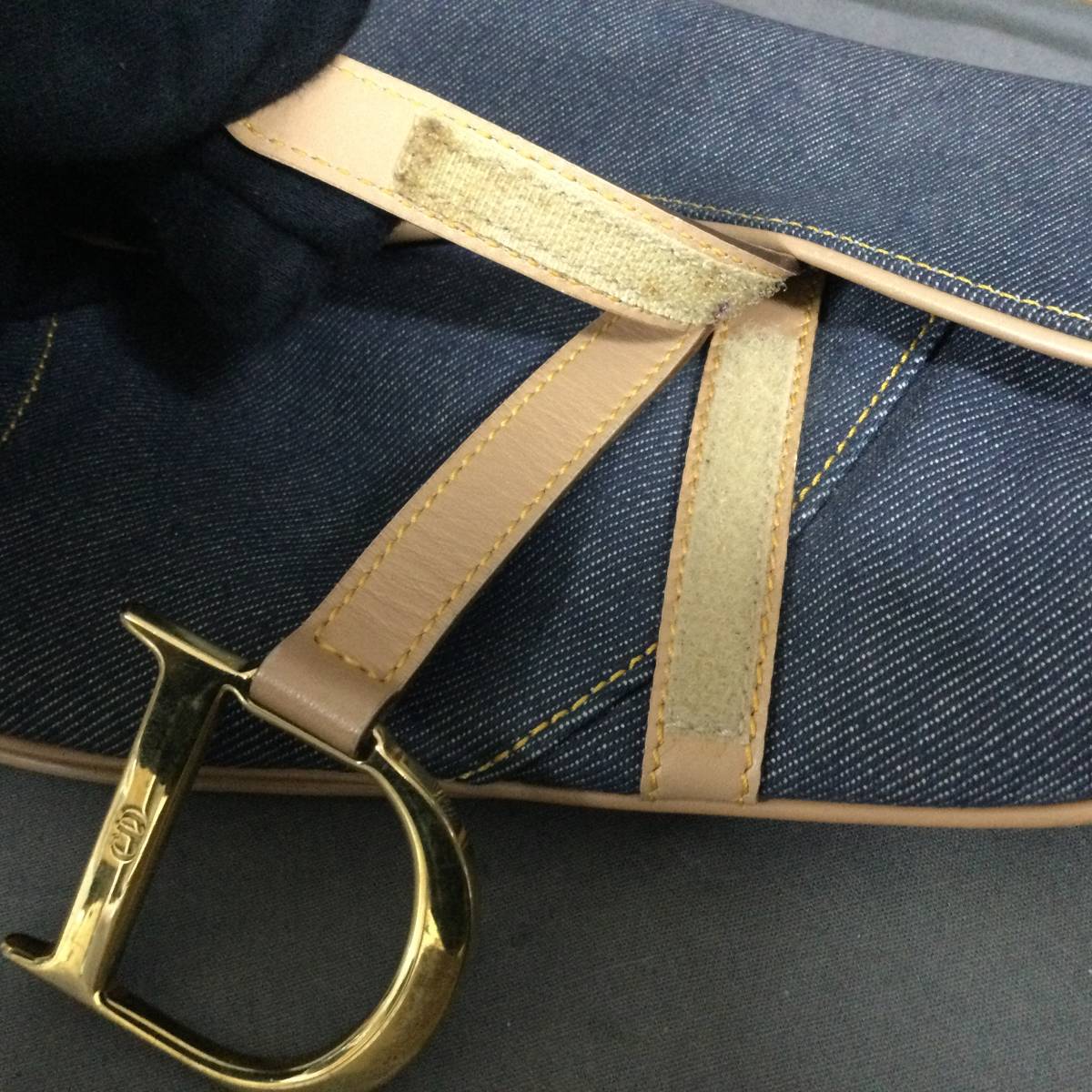 Φ 5/26 206343 Christian Dior サドルバック Dチャーム デニム 