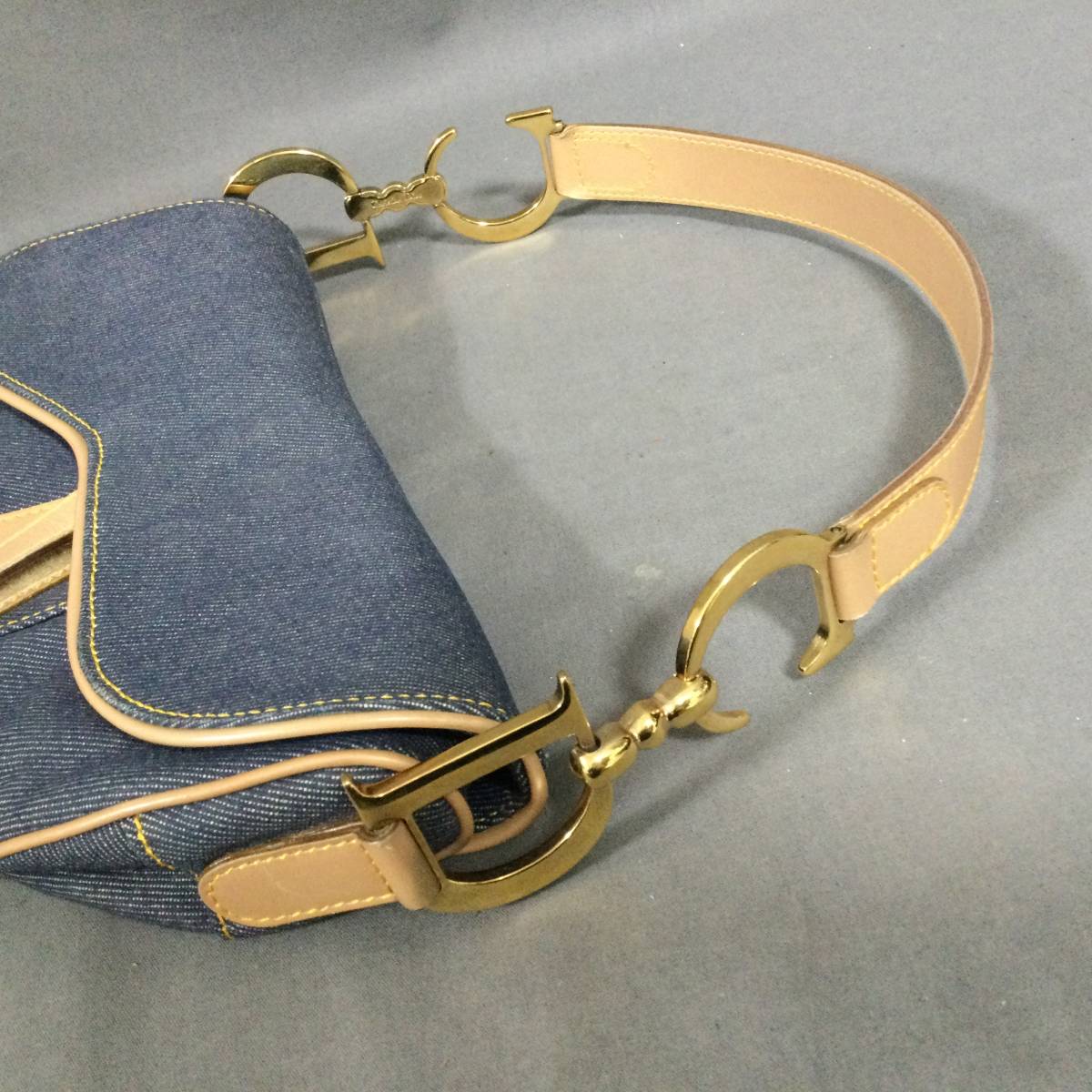 Φ 5/26 206343 Christian Dior サドルバック Dチャーム デニム 