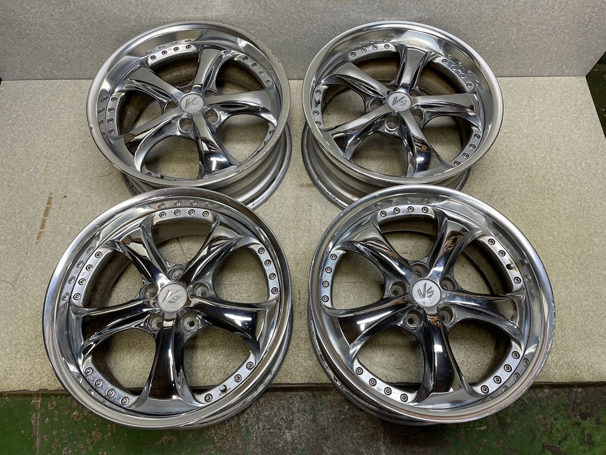 WORK ワーク VS-KF JAPAN 18インチ 18x8.0JJ +38 114.3/5H 中古4本 深 