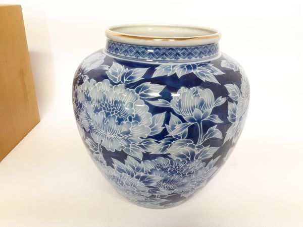 若山作 ローケツ牡丹 花瓶 花器 sa/ 有田焼 ローケツ牡丹 8号花瓶 若山作 花器 陶器 フラワーベース