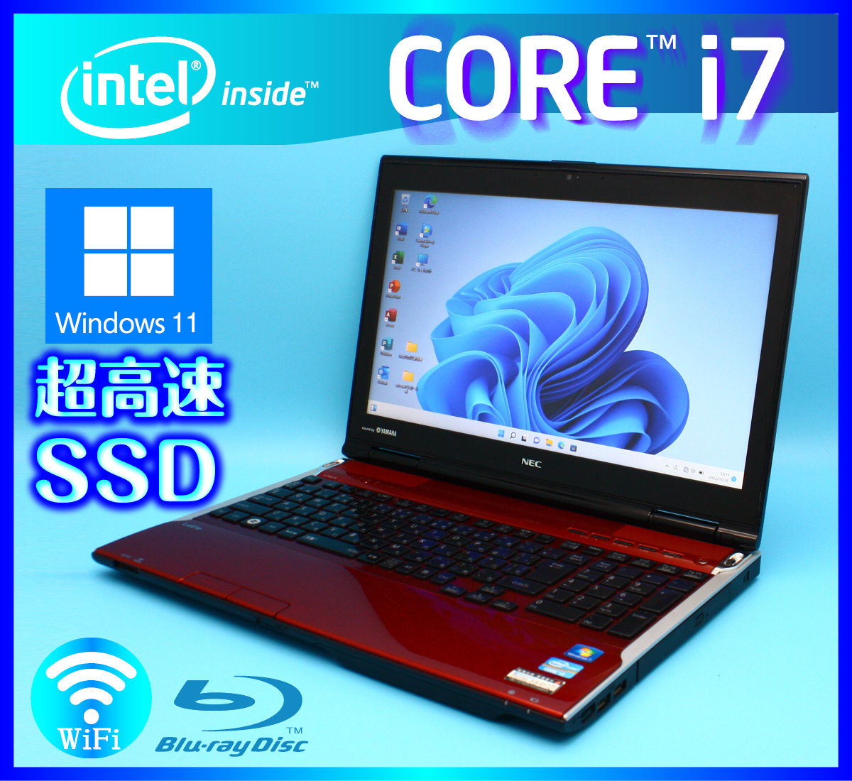 スリムタワー□Core i3-4130 3.4GHz x4/4GB□驚速SSD:120GB+HDD:500GB