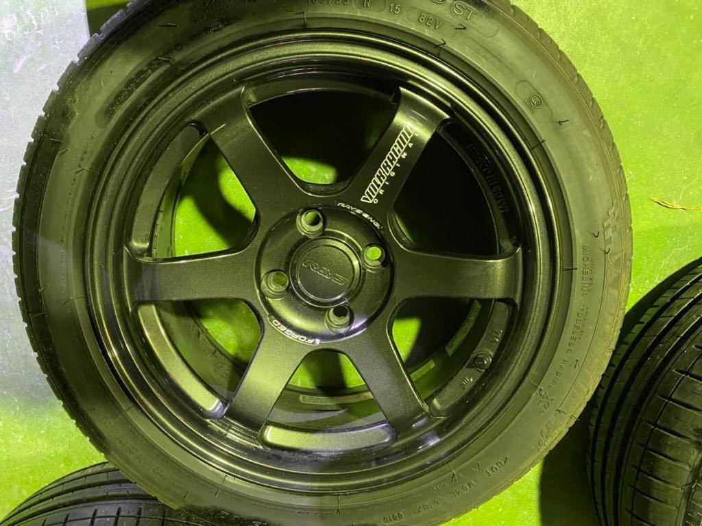 RAYS ボルクレーシング TE37SONIC 美品 逆ゾリ 15×7J+25、15x7J+35 4 
