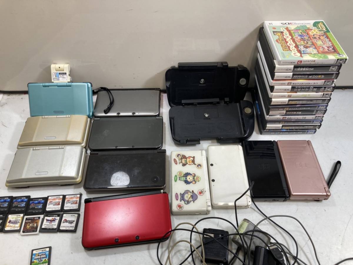 6-1）Nintendo DS lite 3DS 3DS LL ゲーム機本体 ソフト 大量まとめ  