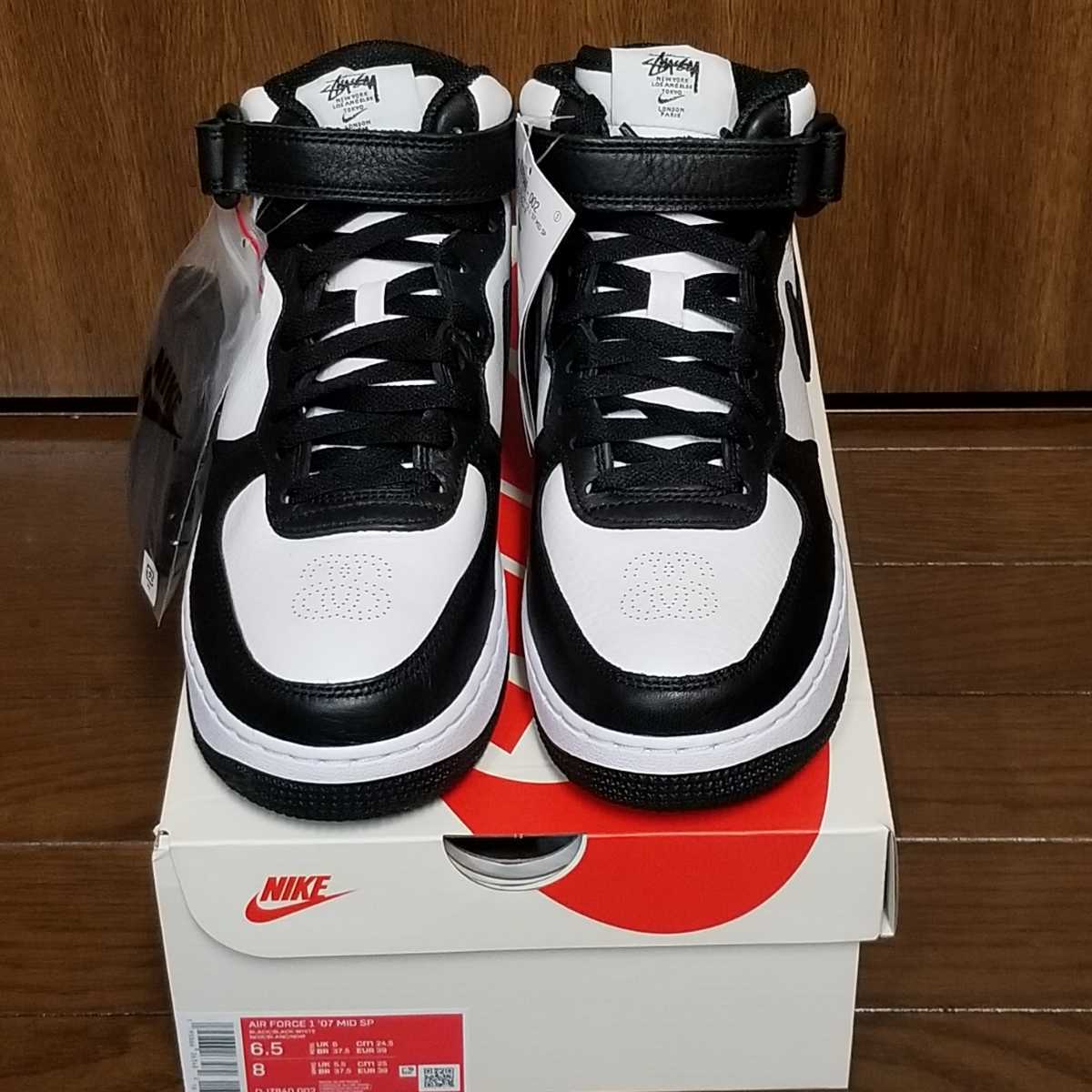 24.5cm STUSSY NIKE AIR FORCE 1 07 MID SP US6.5 ステューシー ナイキ 