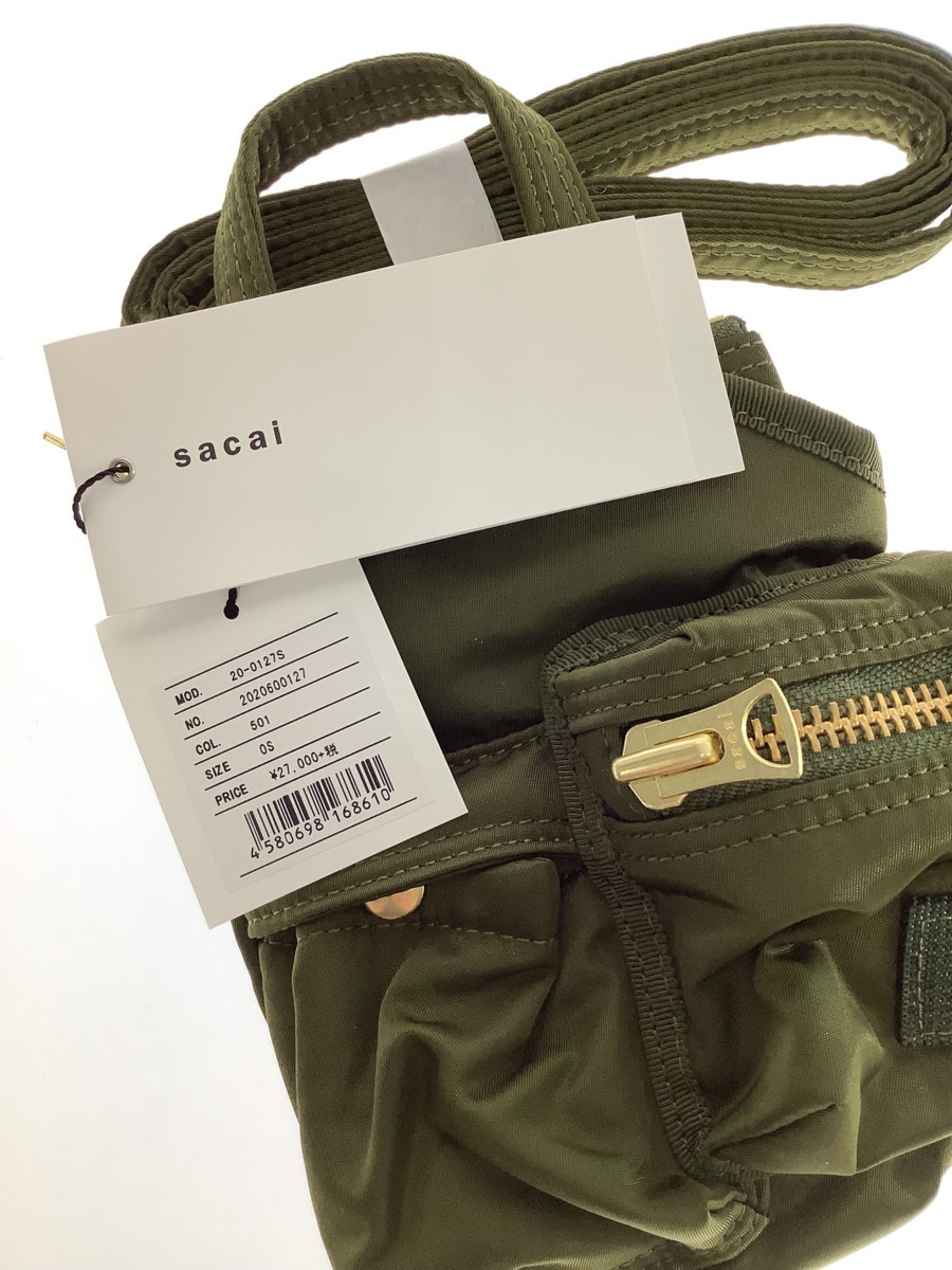 未使用品】 sacai x PORTER ショルダーバッグ スモール グリーン 20 