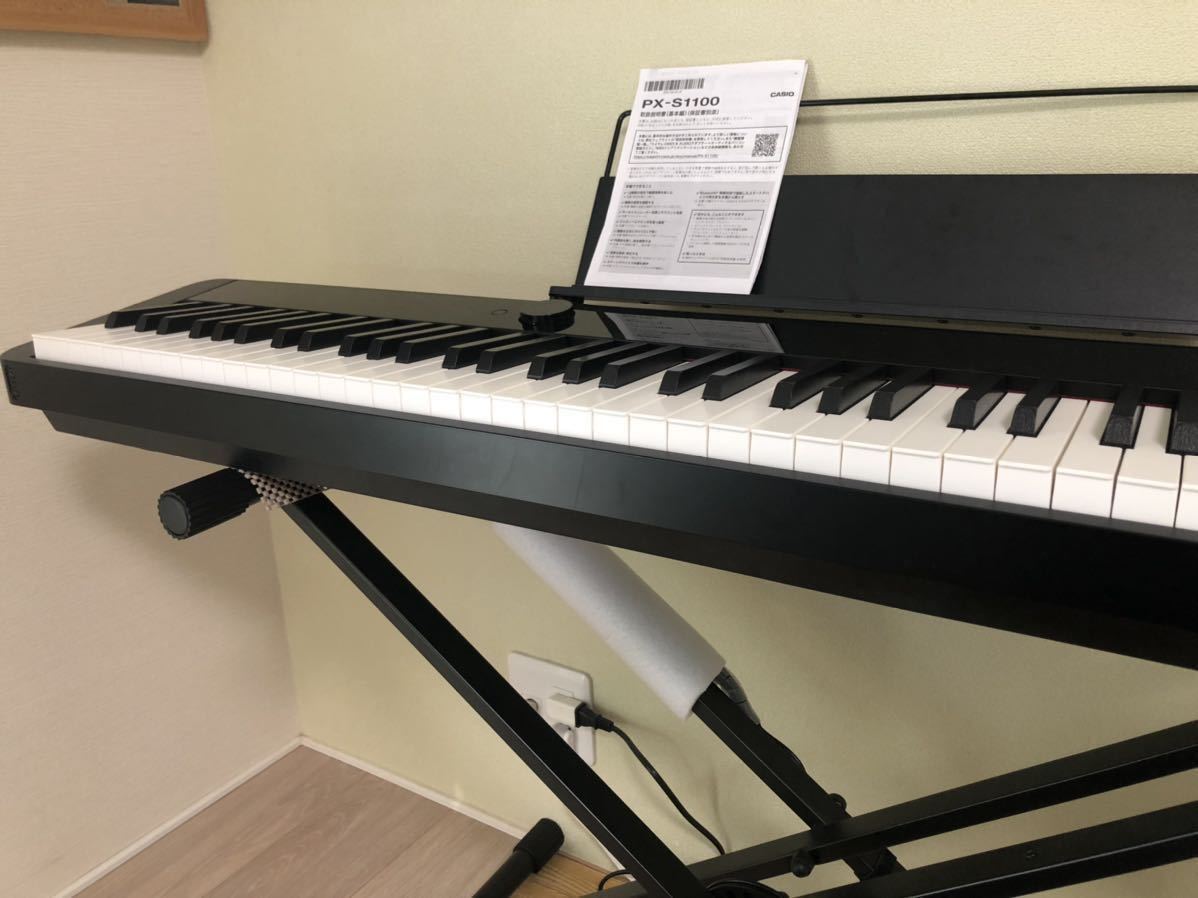 引取限定 】2021年製 CASIO Privia プリヴィア PX-S1100 BK スタンド 