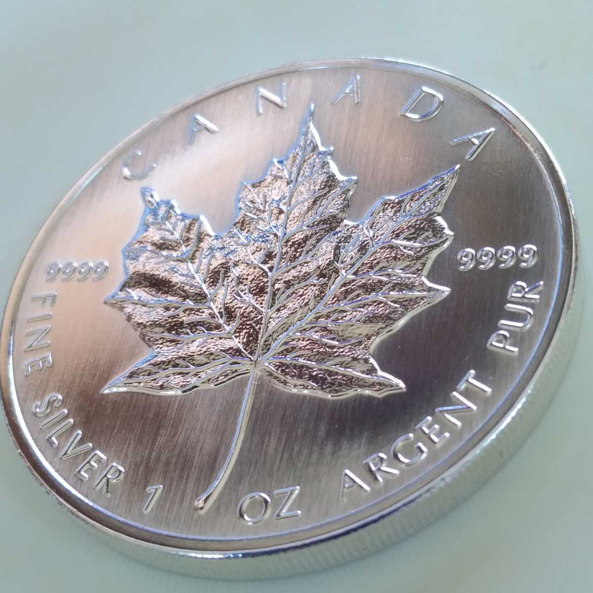 カナダ メイプルリーフ 1996 純銀1オンス5ドル銀貨 エリザベス2世(北