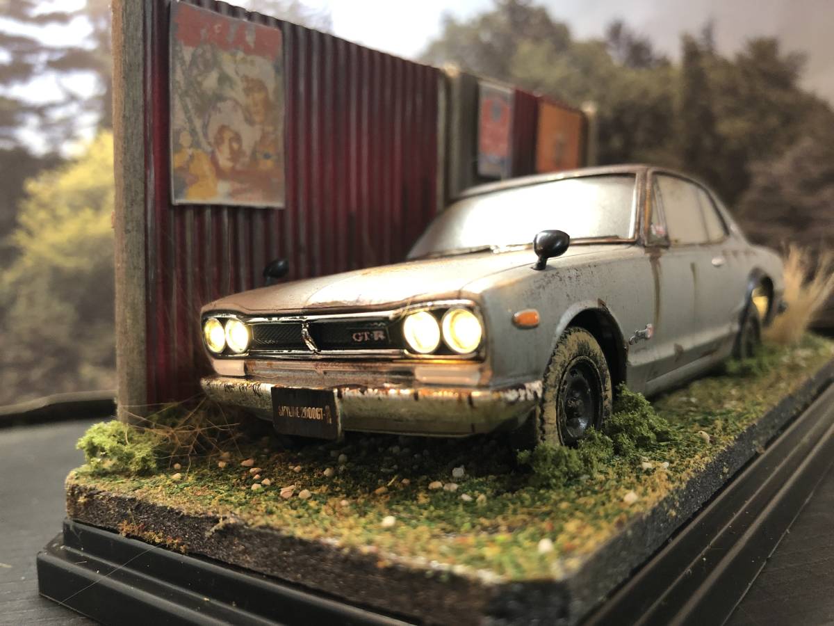 昭和レトロな風景 1/32 ニッサン スカイライン 2000GT-R ハコスカ LED