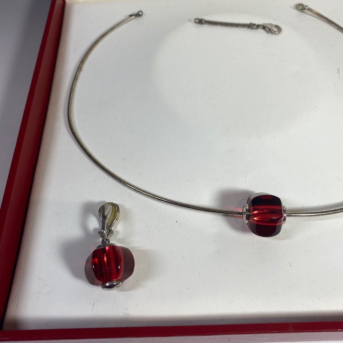 ☆Baccarat/バカラ シルバー925 チョーカー ネックレス《中古品/ケース 