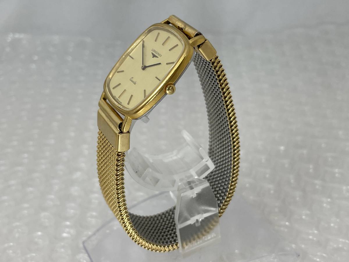 1円〜♪ジャンク品不動品 LONGINES【ロンジン】QZ 960 6465 ゴールド