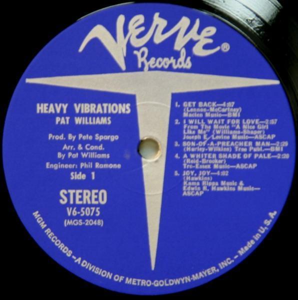 中古LP「Heavy Vibrations」Pat Williams/パット・ウィリアムス 米盤