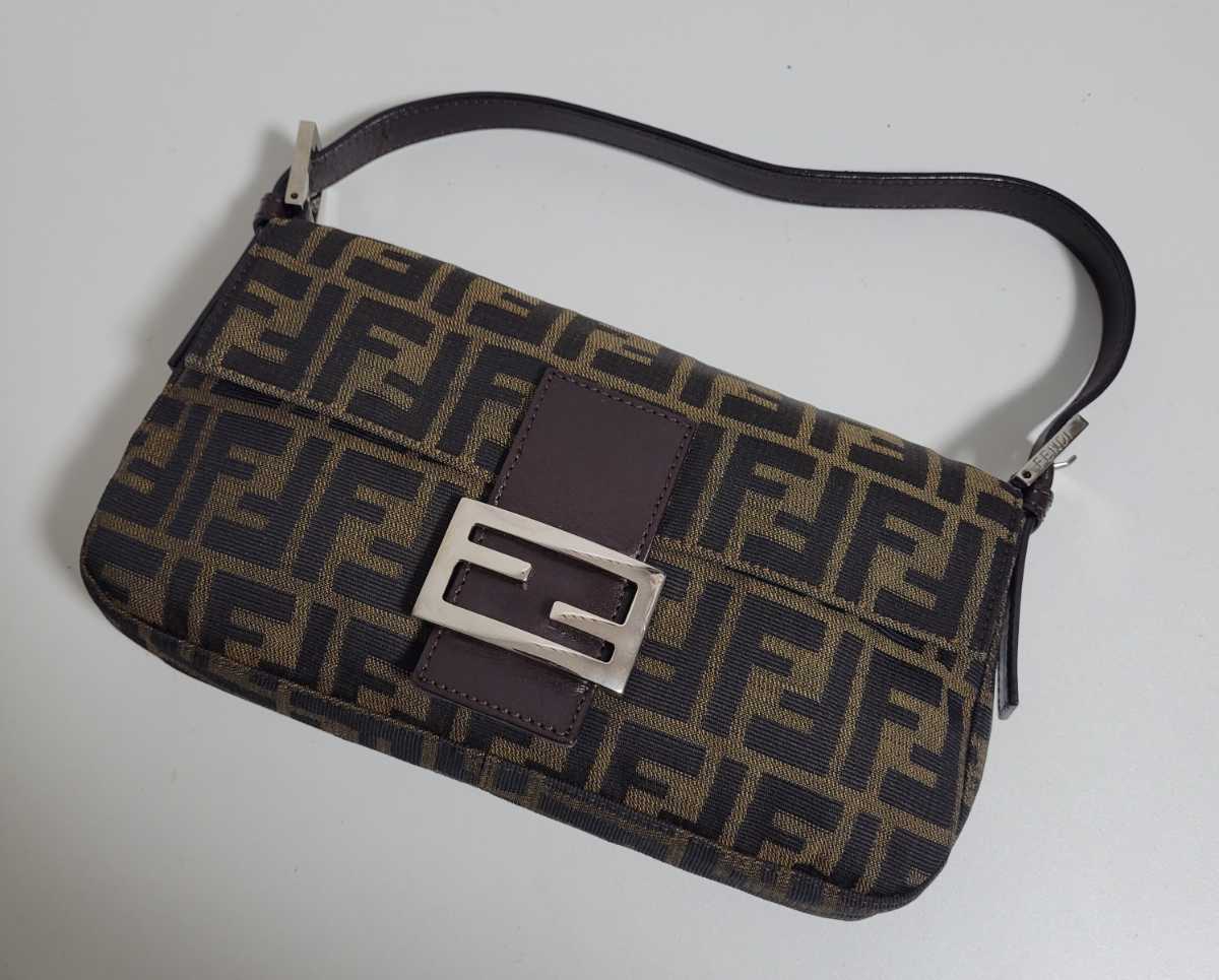 マンマバケット FENDI フェンディ フェンディ○ズッカ○マンマバケット○ナイロン 極美品 ベージュ系 超美品　フェンディ　マンマバケット　ズッカ　ショルダーバッグ　ハンドバッグ　正規　