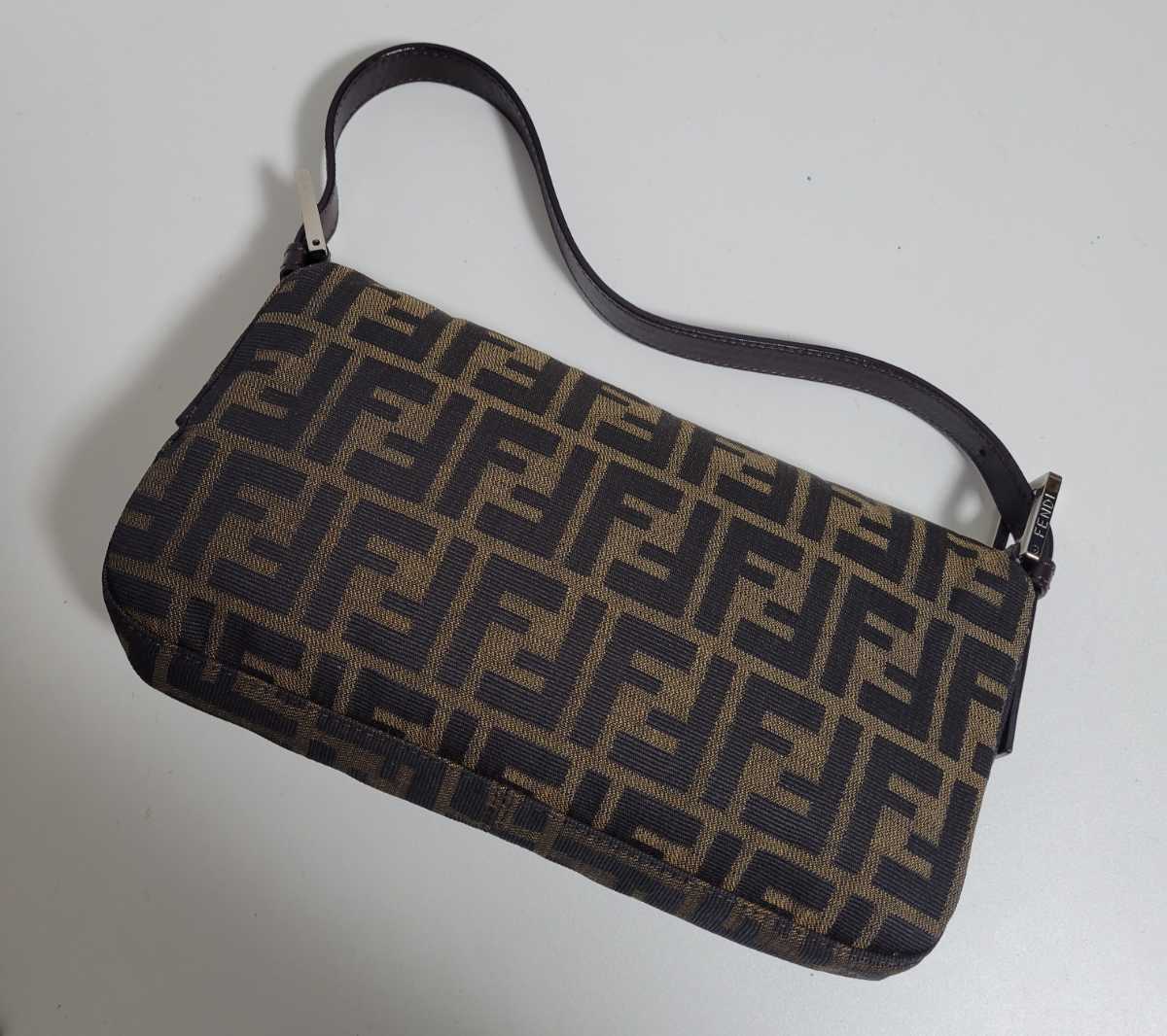 マンマバケット FENDI フェンディ フェンディ○ズッカ○マンマバケット○ナイロン 極美品 ベージュ系 超美品　フェンディ　マンマバケット　ズッカ　ショルダーバッグ　ハンドバッグ　正規　