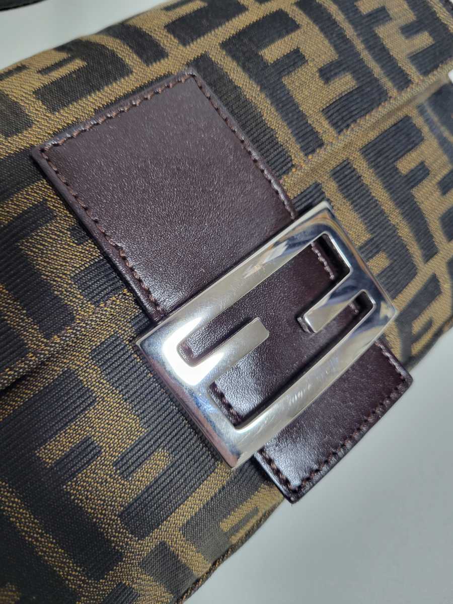 マンマバケット FENDI フェンディ フェンディ○ズッカ○マンマバケット○ナイロン 極美品 ベージュ系 超美品　フェンディ　マンマバケット　ズッカ　ショルダーバッグ　ハンドバッグ　正規　