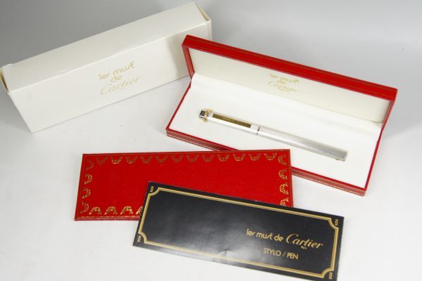 未使用】カルティエ Cartier トリニティ ボールペン シルバー ゴールド