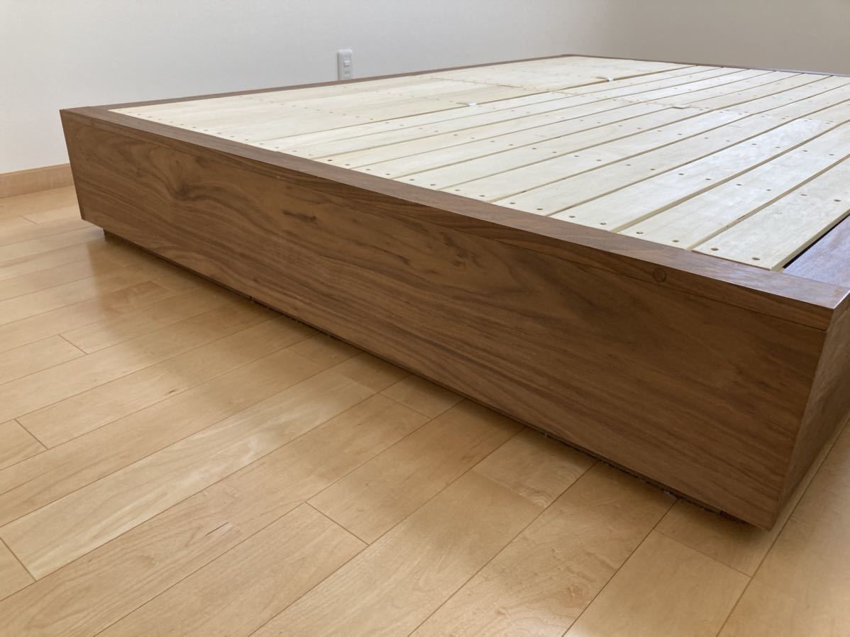無印良品 収納ベッド ダブルベッド ウォールナット材 MUJI(無印良品 