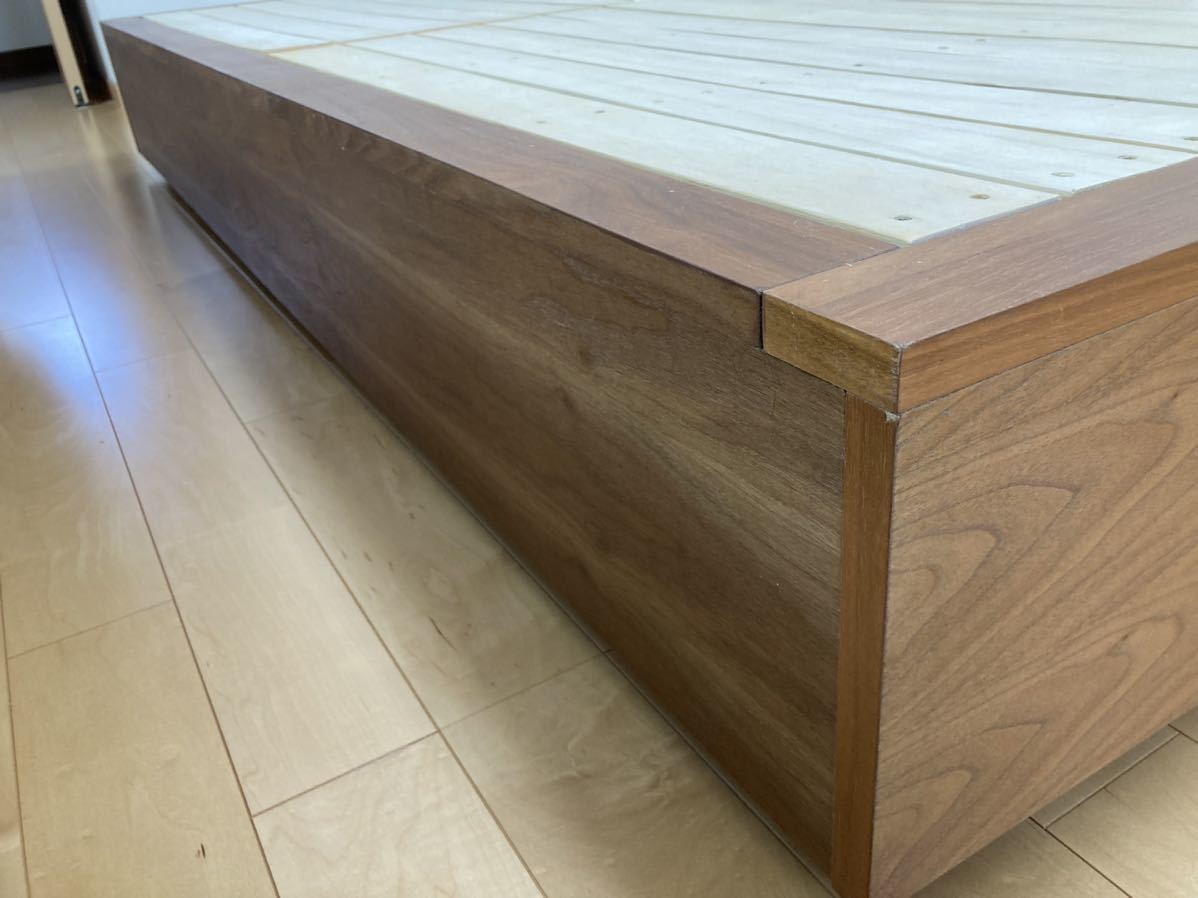 無印良品 収納ベッド ダブルベッド ウォールナット材 MUJI(無印良品 