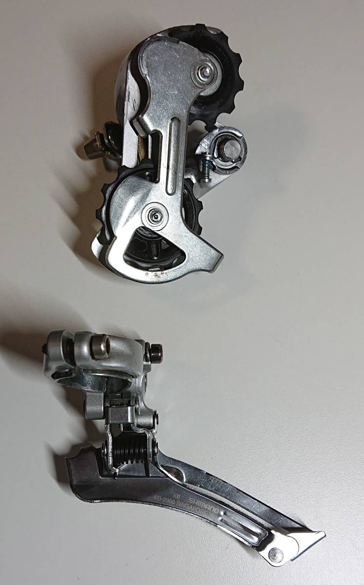 SHIMANO】8Sディレーラー前後・Clarisリアディレーラー・スプロケ・STI 