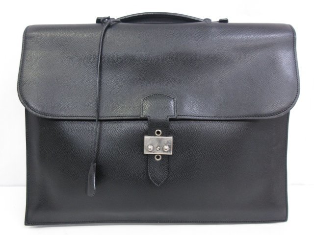 ■美品 【ROYAL HIGHNESS ロイヤルハイネス】 オールレザー 3室 ブリーフケース 書類カバン 鍵付き (メンズ) ブラック ◇5MG1620◇
