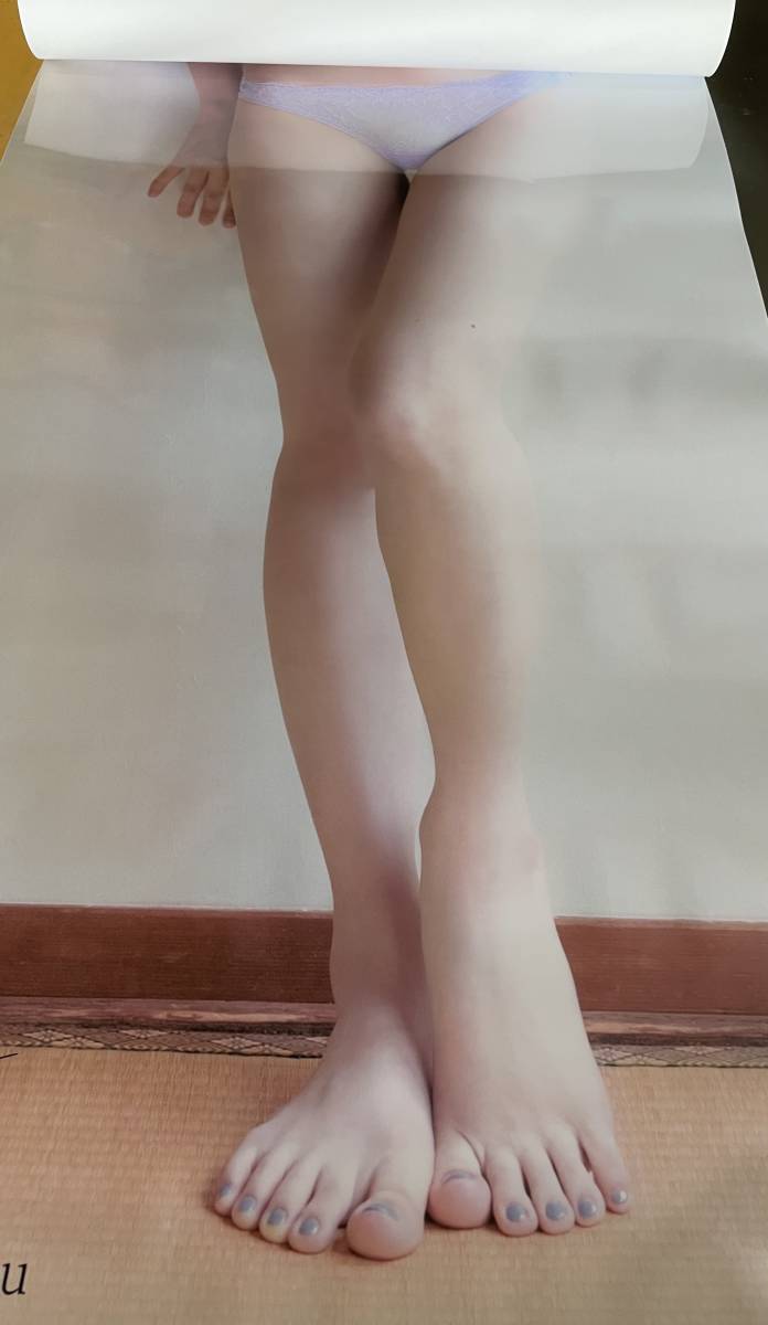 中古】ポスター 等身大ポスター あまつまりな(水着/パープル) Platinum