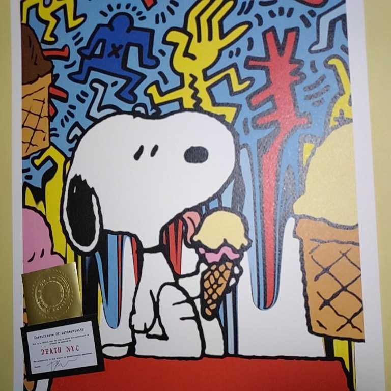 death nyc 【42cm x 35cm】death NYC snoopy スヌーピー アイス