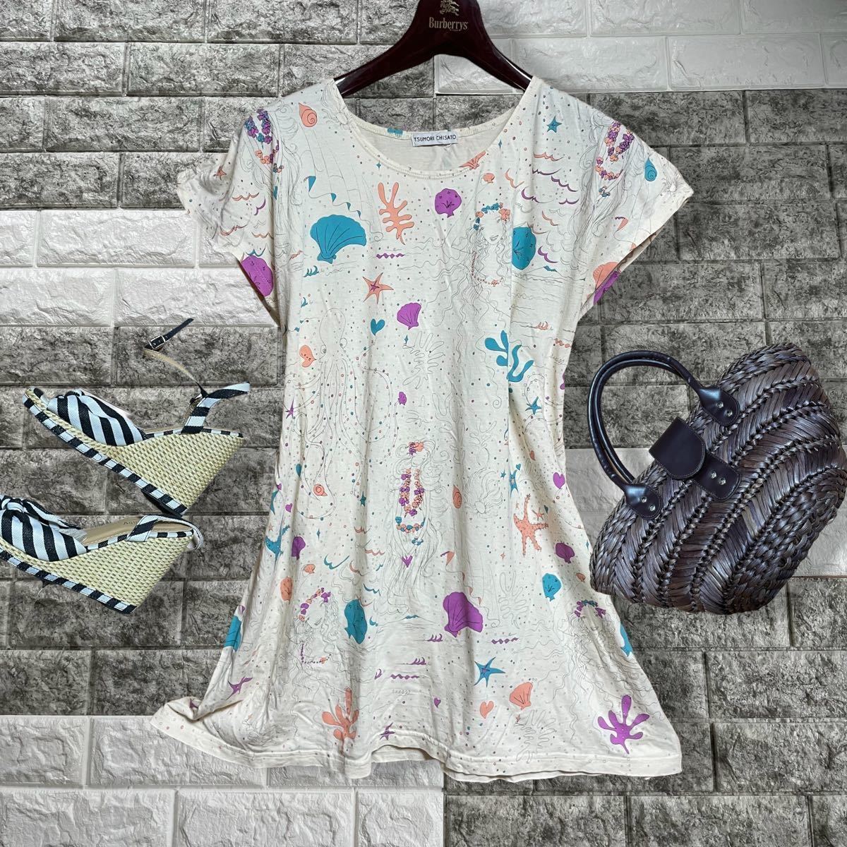 TSUMORI CHISATO ツモリチサト チュニック ロングシャツ 半袖シャツ 