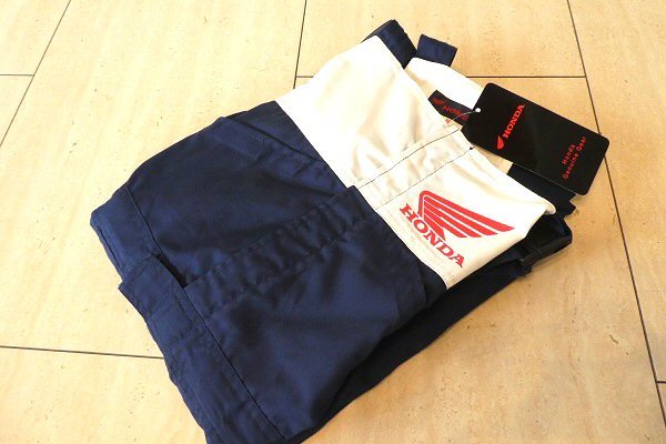 Й☆NM③☆HONDA ホンダ☆つなぎ☆ワーキングサロペット☆Mサイズ☆紺色