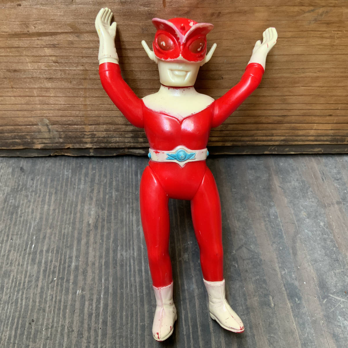 ブルマアク レッドマン ソフビ 身長約14.5センチ☆昭和 レトロ 当時 