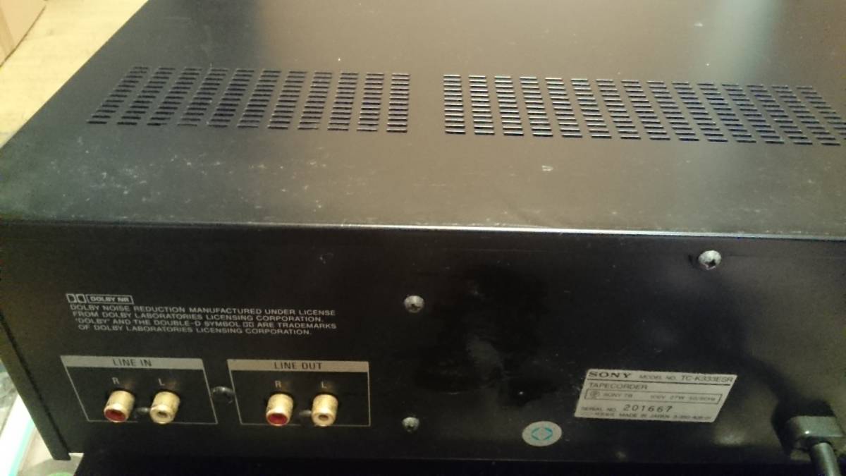 SONY ソニー 3ヘッド カセットデッキ TC-K333ESR SONY ソニー