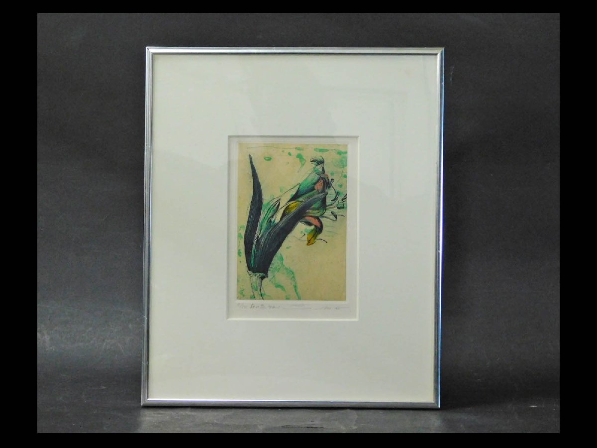 安藤真司 森の花'94-1 静物画 銅版画 エッチング 額装 保管品 w220467 安藤真司 森の花'94-1 静物画 銅版画 エッチング 額装 保管品 w220467