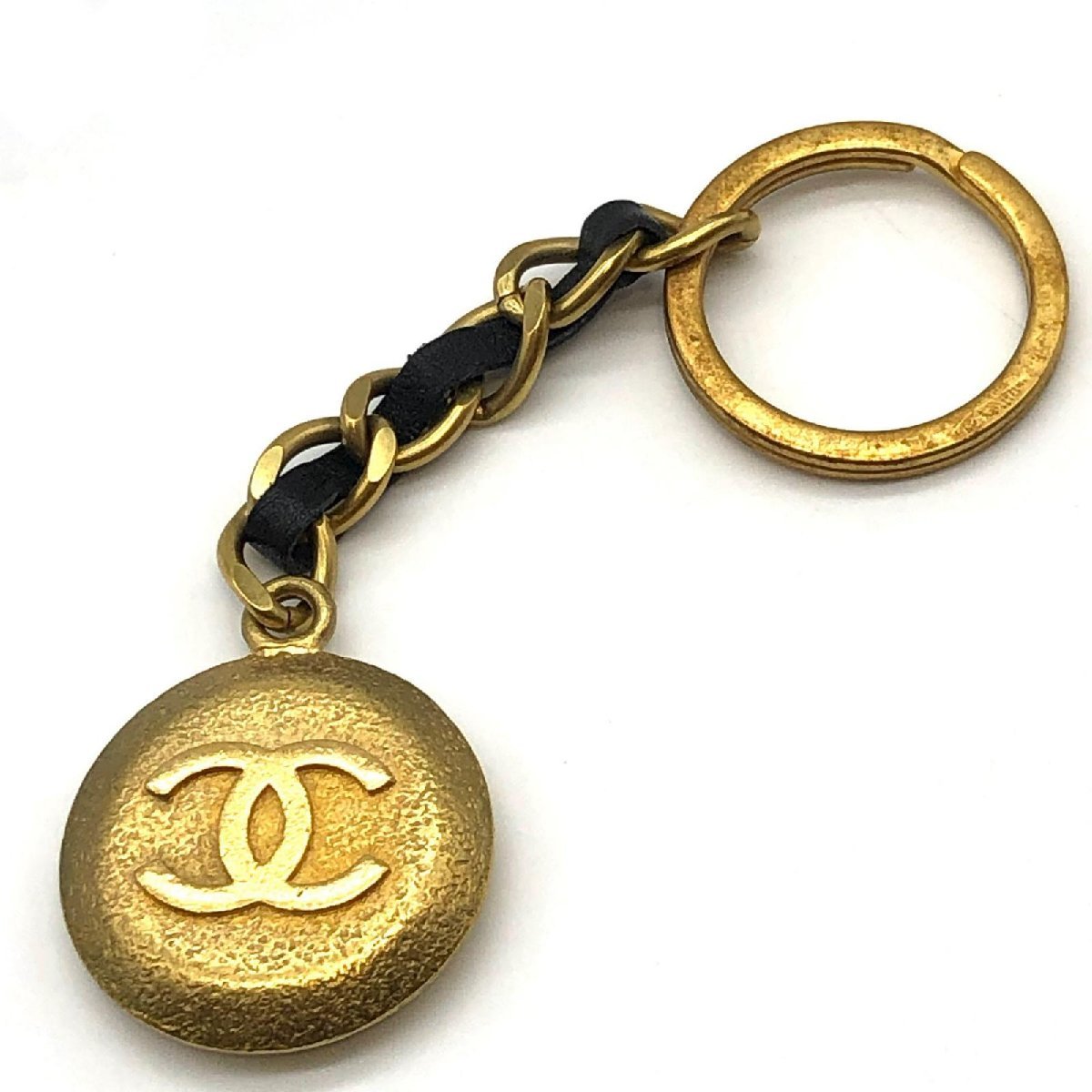 1円 CHANEL シャネル キーリング キーホルダー ココマーク チェーン 