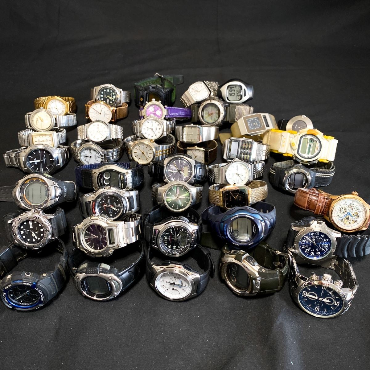 メンズ腕時計 40本まとめ】SEIKO CITIZEN CASIO WALTHAM 等 自動巻 手 