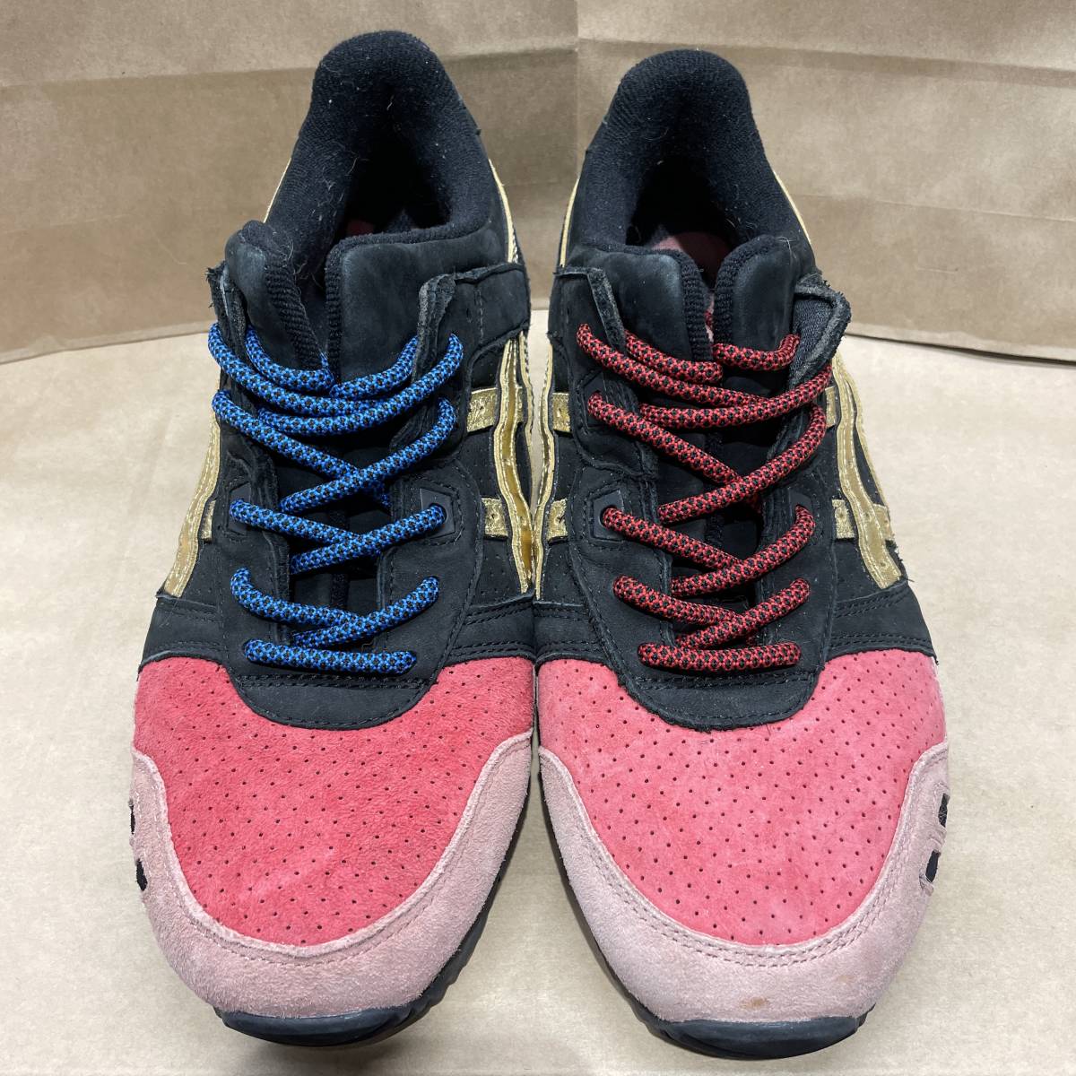 US9 27cm ASICS GEL-LYTE III OG KITH 1203A043-600 RED/BLACK 