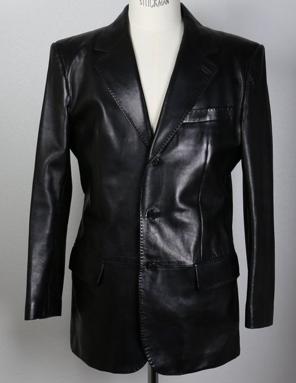 YVES SAINT LAURENT rive gauche イヴサンローラン ラム レザー 