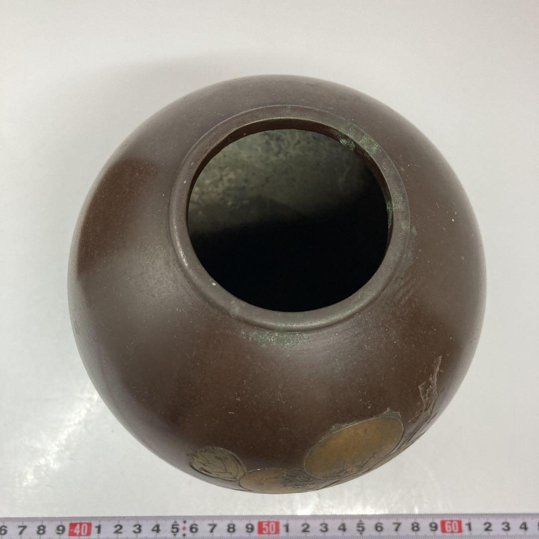 惺斎好 秀峰 唐銅 花入 花器 花瓶 茶道具 華道具 共箱 0329-M1 2026年