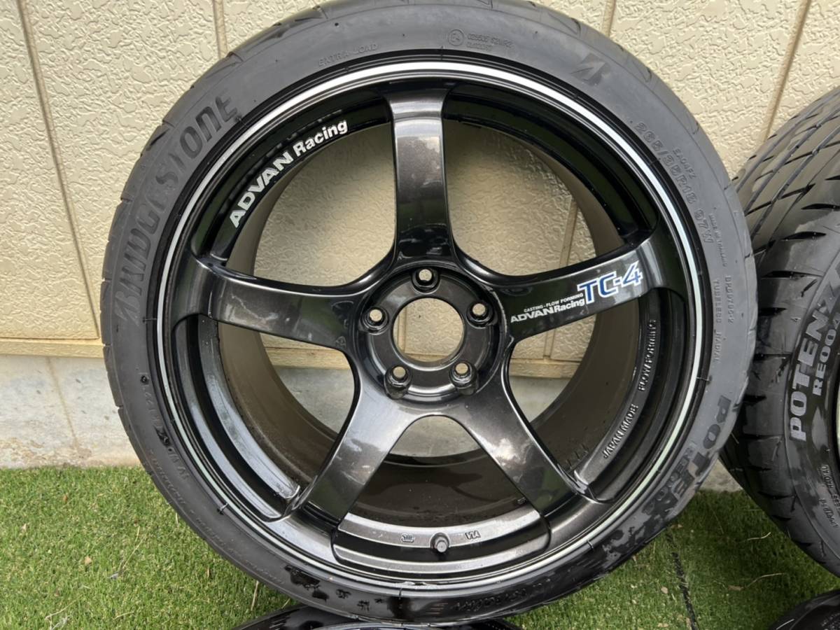 ☆良品☆ Advan Racing TC-4 18インチ アドバンレーシング Bridgestone 