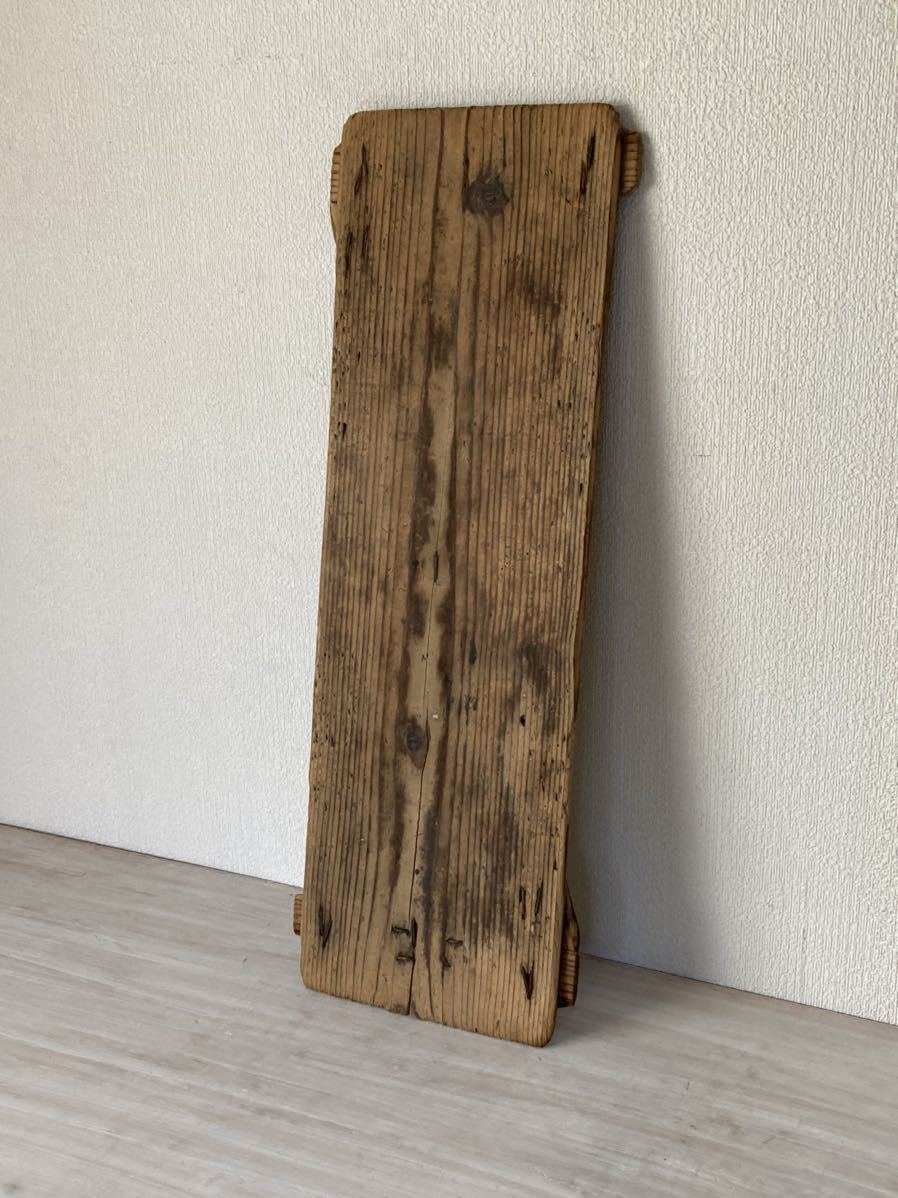 販売再開 枯れた木味の木製台 / 古板 無垢材 敷板 枯れ板 展示台 花台