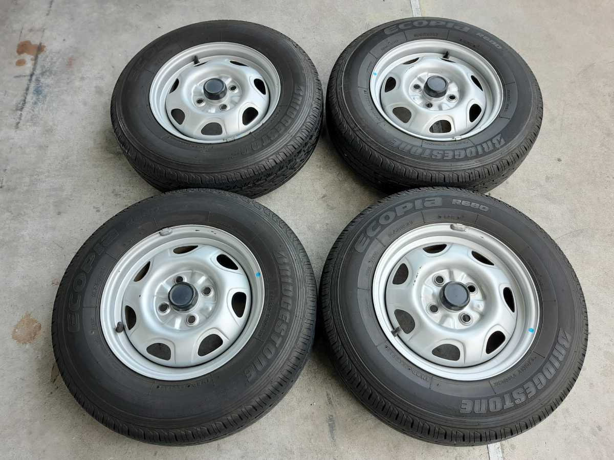  05 超バリ山 三菱純正 ホイール 2019年製 165R13 6PR 165/80/13 PCD100 4穴 13&times;5J ADバン ファミリアバン ランサーカーゴ ランサー CS2V(ラジアルタイヤ)｜売買されたオークション情報、yahooの商品情報 4穴