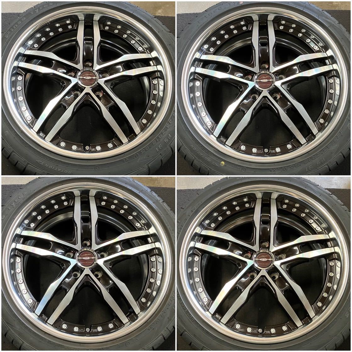 2020年製.タイヤ付 AME シャレンXF-55 225/45R18 8J+45 5穴