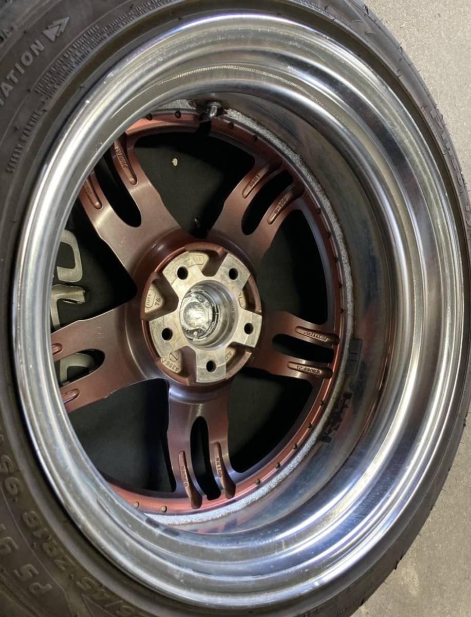 2020年製.タイヤ付 AME シャレンXF-55 225/45R18 8J+45 5穴 PCD114.3 
