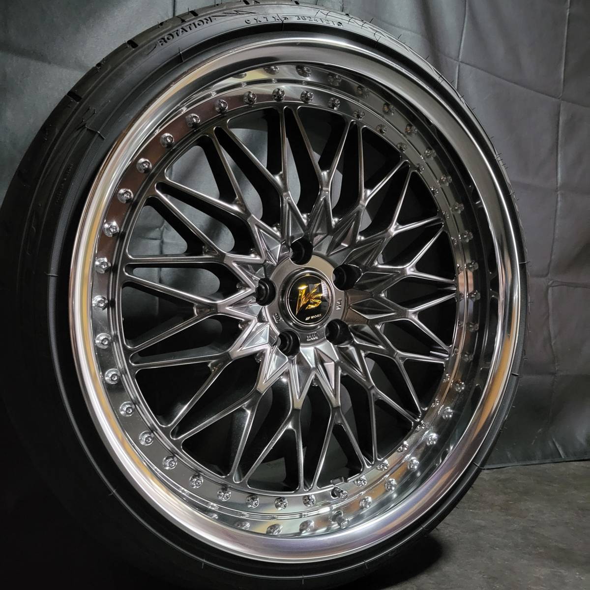 深リム!!タイヤ付き!!work vs xv 20インチ - 車のパーツ