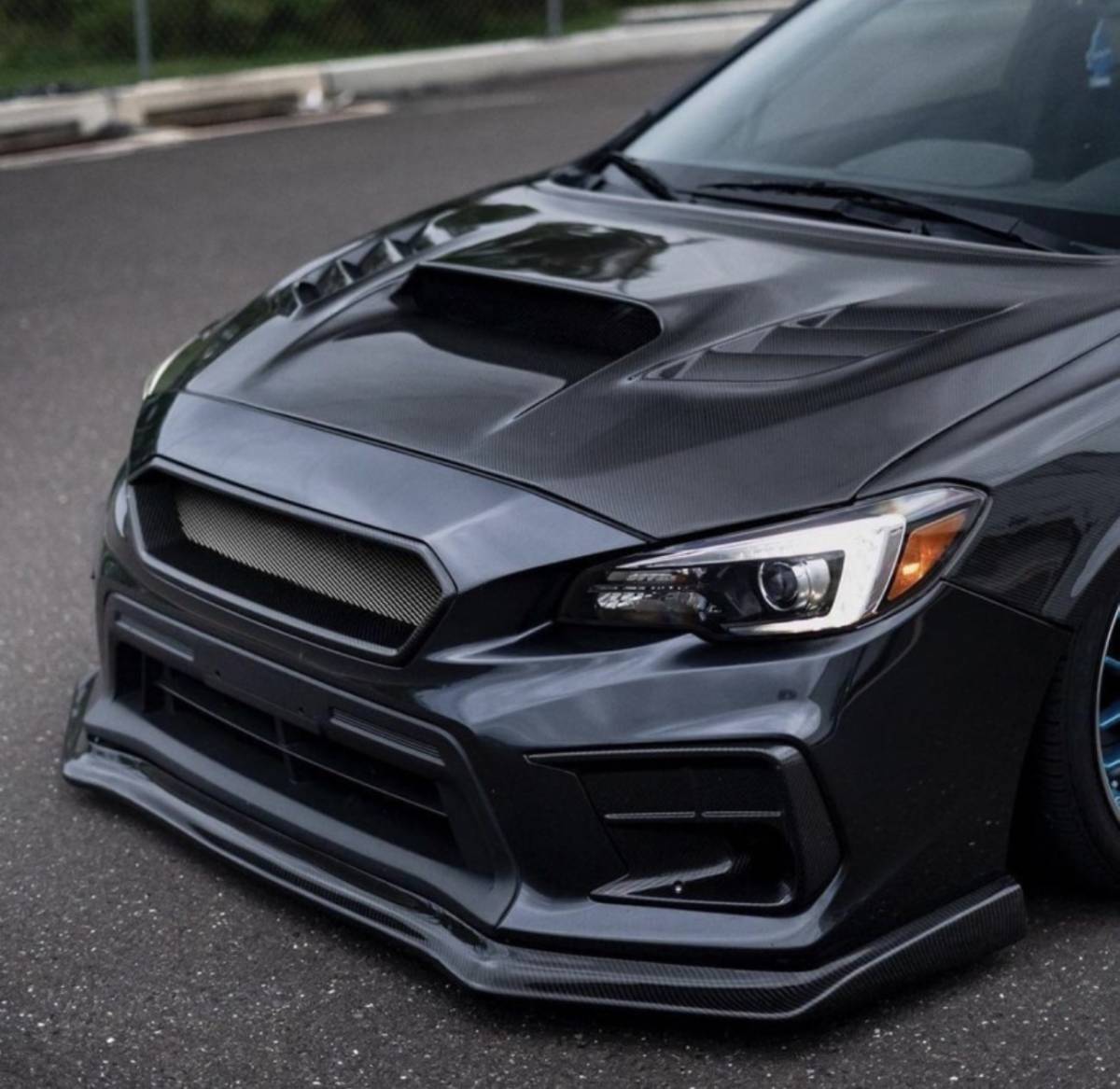 ★SUBARU WRX S4 VAG D/E/F/G型 後期 カーボン調 フロント グリル C型 ABS製 《交換タイプ》 2017/08-現行.
