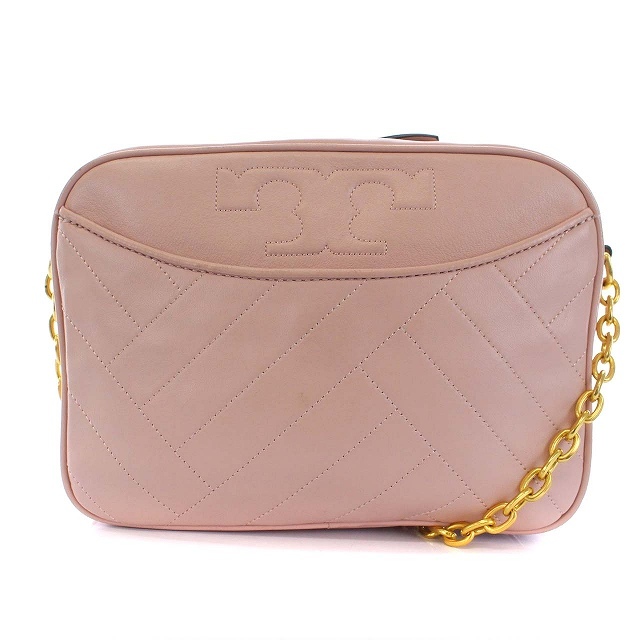 トリーバーチ TORY BURCH ショルダーバッグ チェーン レザー ステッチ 