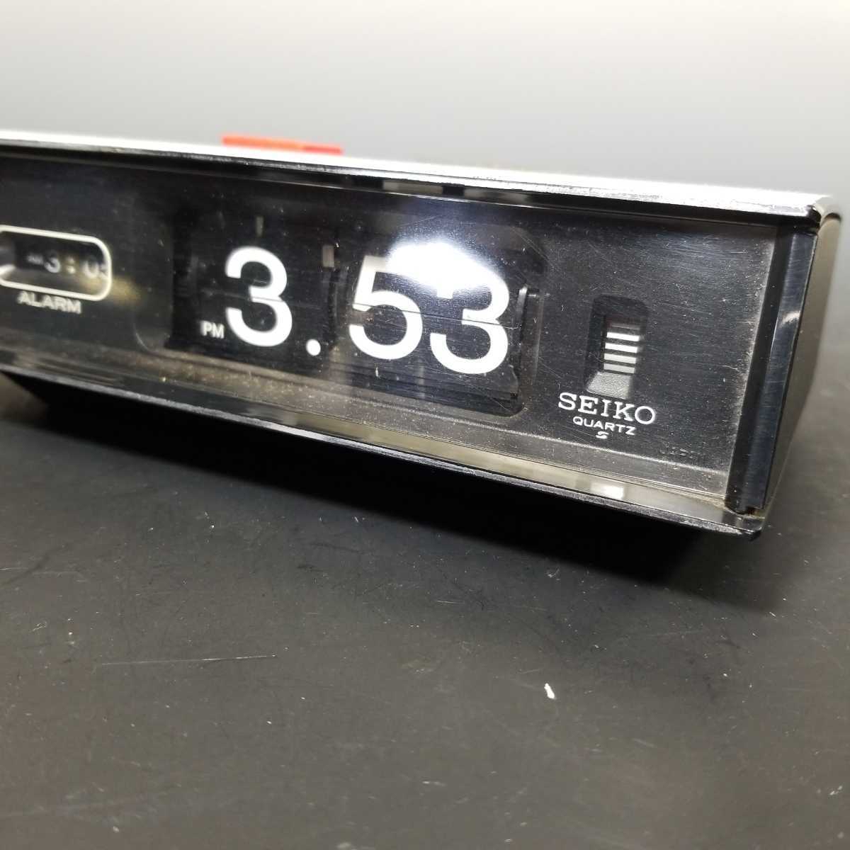 2614-希少 ! レトロ SEIKO パタパタ時計目覚まし時計 QN 407R