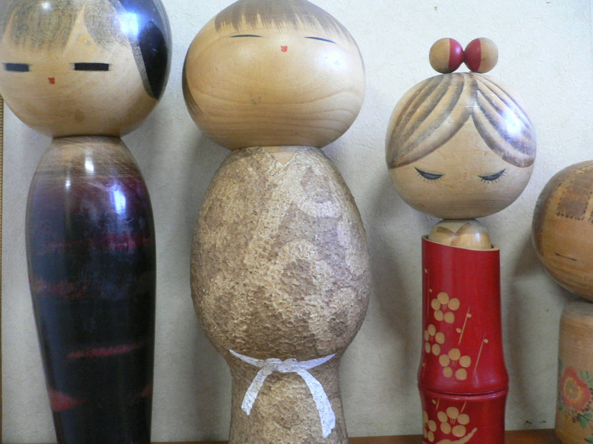 ○創作こけし 稚児桜 他6本 こけし コケシ オカッパ 伝統こけし渡辺