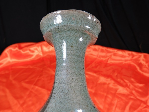 李朝 鉄絵(李朝)の中古品・新品・未 : B高麗青磁鉄絵盤口瓶高麗時代