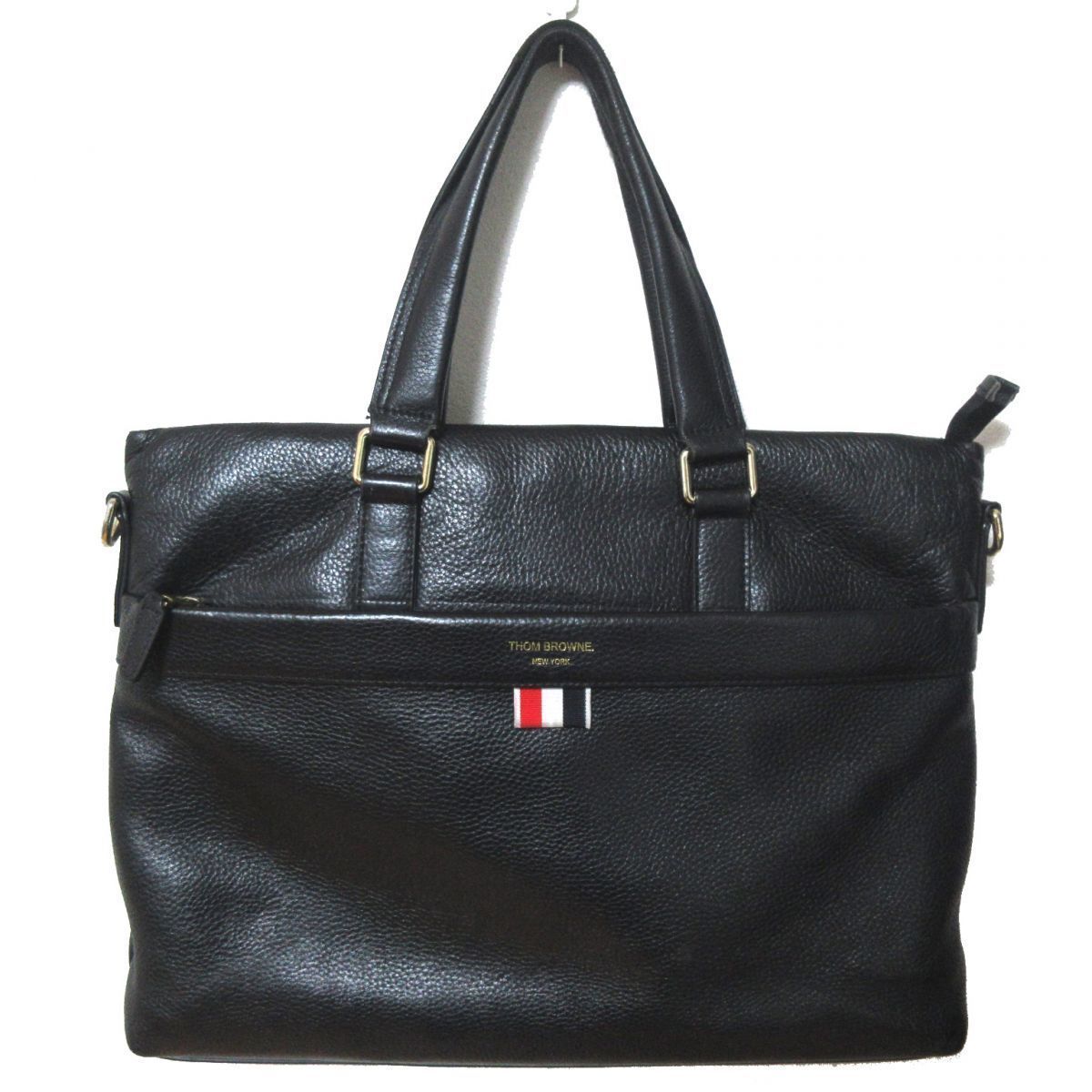 未使用級 THOM BROWNE トムブラウン ストロー ラフィア2wayトート 未使用級 THOM BROWNE トムブラウン ストロー ラフィア2wayトート