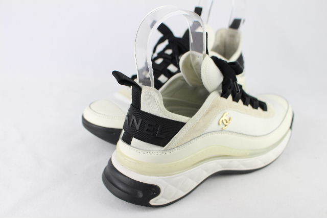 22年製 シャネル CHANEL SHOES ココマーク ファブリック スニーカー ブラック G35617 [39/24.5cm] レディース シャネル ココマーク CHANEL 箱付き✨CHANEL 35.5C コーラルピンク