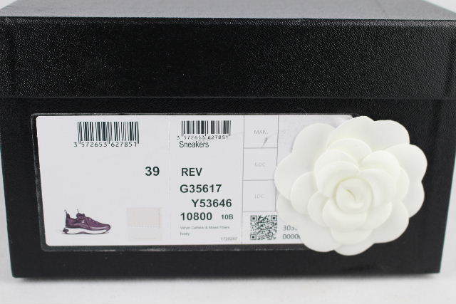 22年製 シャネル CHANEL SHOES ココマーク ファブリック スニーカー ブラック G35617 [39/24.5cm] レディース シャネル ココマーク CHANEL 箱付き✨CHANEL 35.5C コーラルピンク